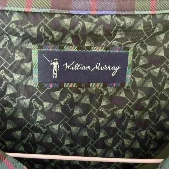 William Murray Green Martini Golfing All Over Performance Polo Size XL EUC - Picture 2 of 8